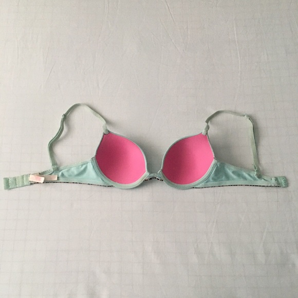 Turquoise/cheetah t-shirt bra PinkVictoriaSecret - Picture 2 of 4
